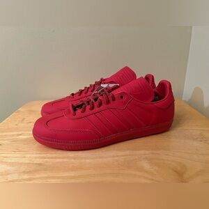 Adidas Samba Human Race Sneakers Women's 8.5 (Men's 7.5) Red Pharrell IE7297